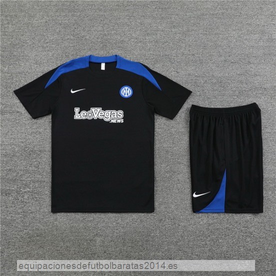 Nuevo Entrenamiento Conjunto Completo Inter Milan 23/24 Negro Azul Baratas